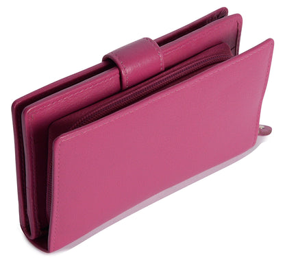 Mid-Size Leather Purse Wallet  "Holly" – Handmade by Saddler | RFID Protected & Gift Boxed