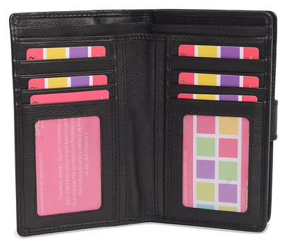 Mid-Size Leather Purse Wallet  "Holly" – Handmade by Saddler | RFID Protected & Gift Boxed