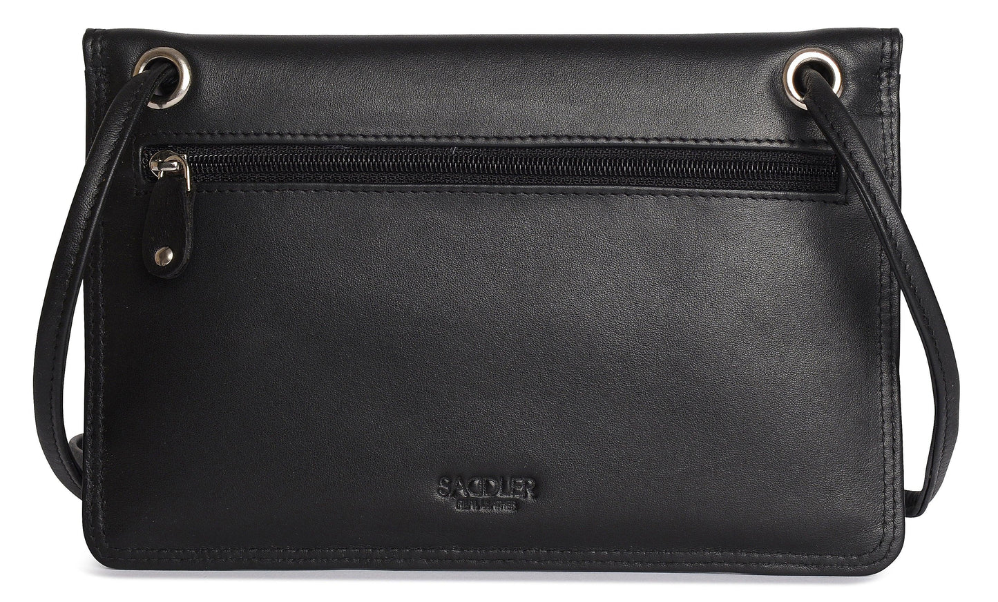 SADDLER ISABELLE Leather Slimline Crossbody Bag - Adjustable Strap, Multiple Pockets, Magnetic Closure - RFID Protected