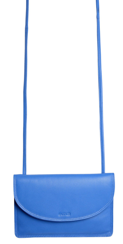 SADDLER ISABELLE Leather Slimline Crossbody Bag - Adjustable Strap, Multiple Pockets, Magnetic Closure - RFID Protected