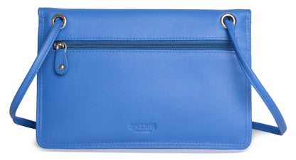 SADDLER ISABELLE Leather Slimline Crossbody Bag - Adjustable Strap, Multiple Pockets, Magnetic Closure - RFID Protected