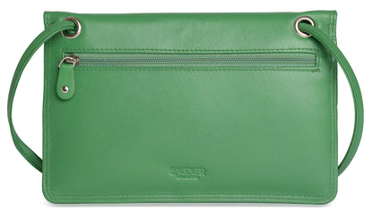 SADDLER ISABELLE Leather Slimline Crossbody Bag - Adjustable Strap, Multiple Pockets, Magnetic Closure - RFID Protected