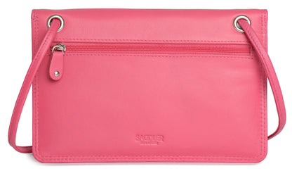 SADDLER ISABELLE Leather Slimline Crossbody Bag - Adjustable Strap, Multiple Pockets, Magnetic Closure - RFID Protected