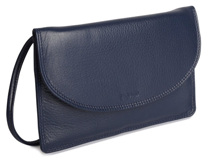 SADDLER ISABELLE Leather Slimline Crossbody Bag - Adjustable Strap, Multiple Pockets, Magnetic Closure - RFID Protected