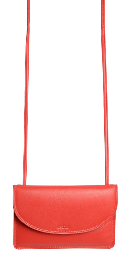 SADDLER ISABELLE Leather Slimline Crossbody Bag - Adjustable Strap, Multiple Pockets, Magnetic Closure - RFID Protected