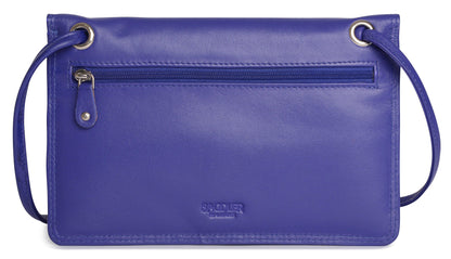 SADDLER ISABELLE Leather Slimline Crossbody Bag - Adjustable Strap, Multiple Pockets, Magnetic Closure - RFID Protected