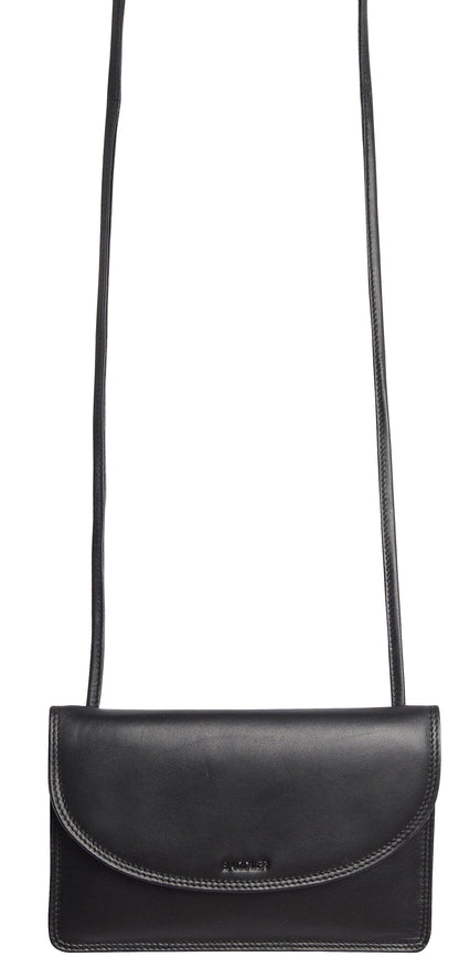 SADDLER ISABELLE Leather Slimline Crossbody Bag - Adjustable Strap, Multiple Pockets, Magnetic Closure - RFID Protected