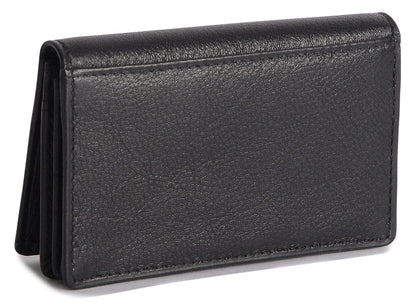 SADDLER JESSICA Leather Credit Card Holder with RFID Protection - 2 Sections and ID Window