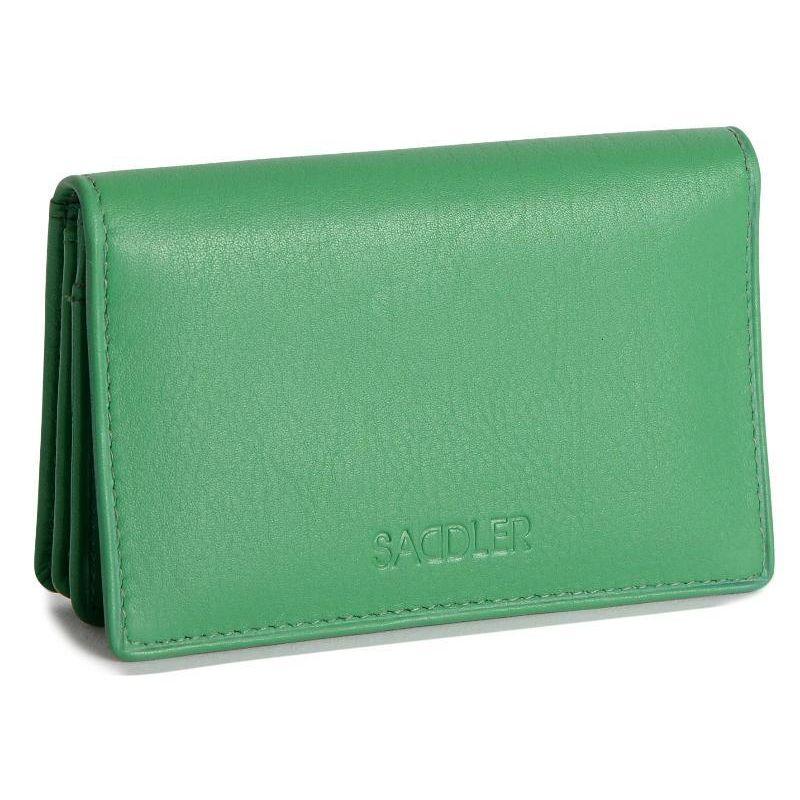 SADDLER JESSICA Leather Credit Card Holder with RFID Protection - 2 Sections and ID Window
