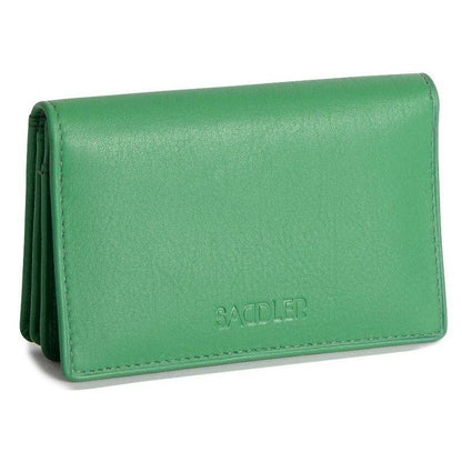 SADDLER JESSICA Leather Credit Card Holder with RFID Protection - 2 Sections and ID Window