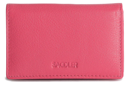 SADDLER JESSICA Leather Credit Card Holder with RFID Protection - 2 Sections and ID Window