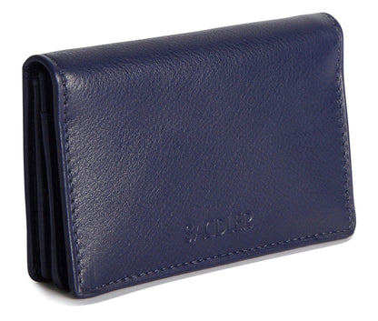 SADDLER JESSICA Leather Credit Card Holder with RFID Protection - 2 Sections and ID Window