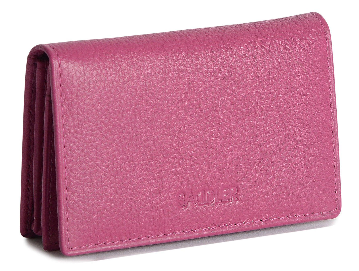 SADDLER JESSICA Leather Credit Card Holder with RFID Protection - 2 Sections and ID Window