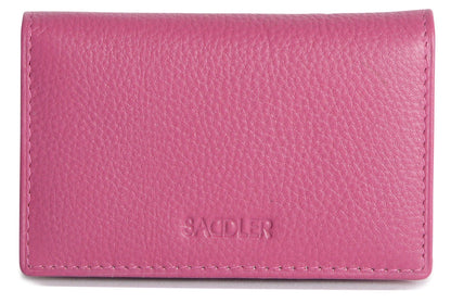 SADDLER JESSICA Leather Credit Card Holder with RFID Protection - 2 Sections and ID Window
