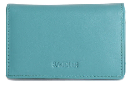SADDLER JESSICA Leather Credit Card Holder with RFID Protection - 2 Sections and ID Window