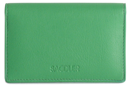 SADDLER JESSICA Leather Credit Card Holder with RFID Protection - 2 Sections and ID Window