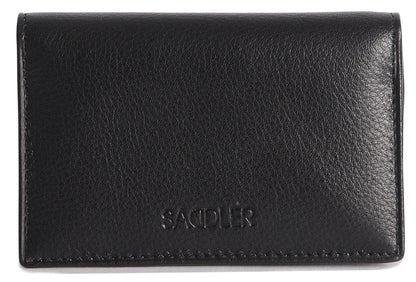 SADDLER JESSICA Leather Credit Card Holder with RFID Protection - 2 Sections and ID Window