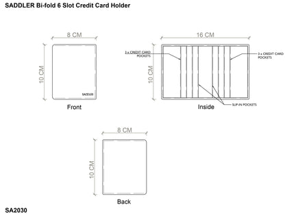 Compact Leather Card Wallet "Lexi" – Handmade by Saddler | RFID Protected & Gift Boxed