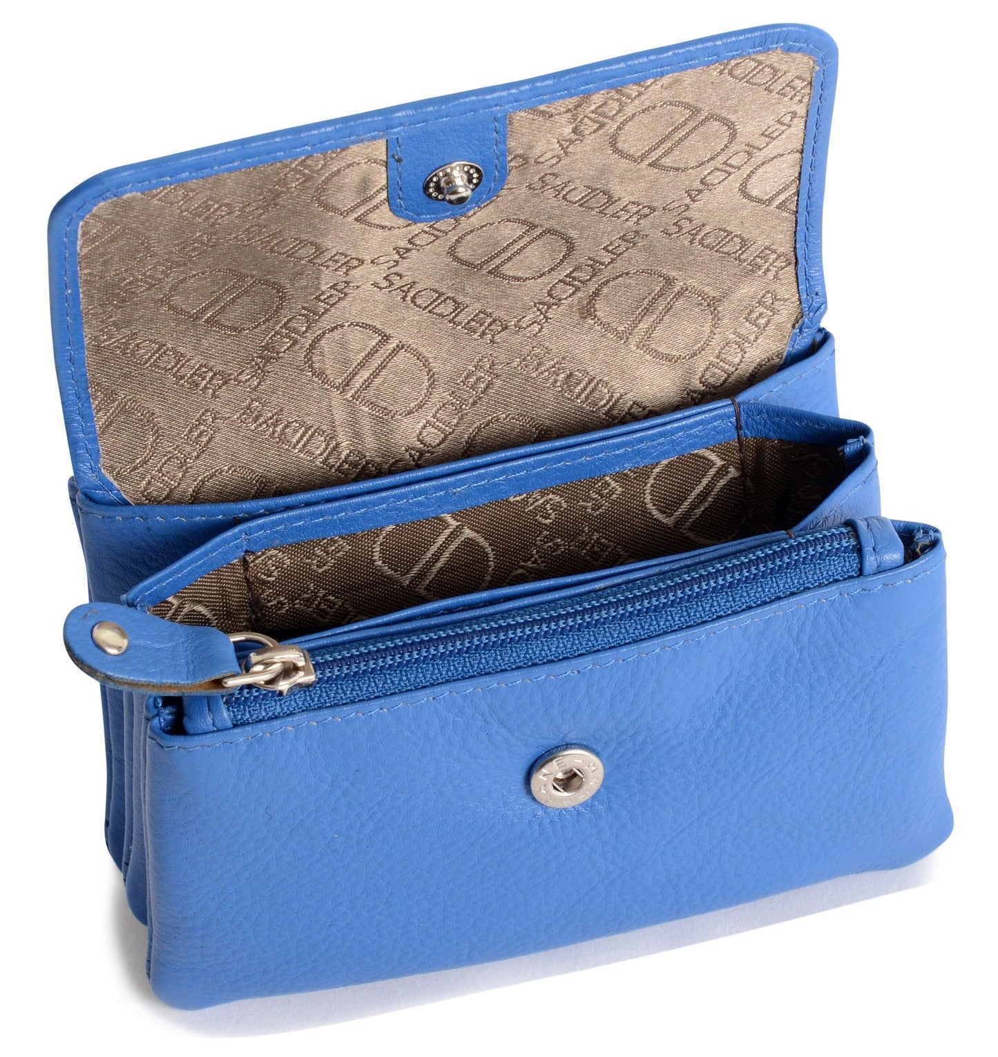 Spacious Leather Purse "Lily" – Handmade by Saddler | RFID Protected & Gift Boxed | Triple Gusset Design for Cards, Coins & Keys