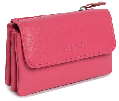 Spacious Leather Purse "Lily" – Handmade by Saddler | RFID Protected & Gift Boxed | Triple Gusset Design for Cards, Coins & Keys