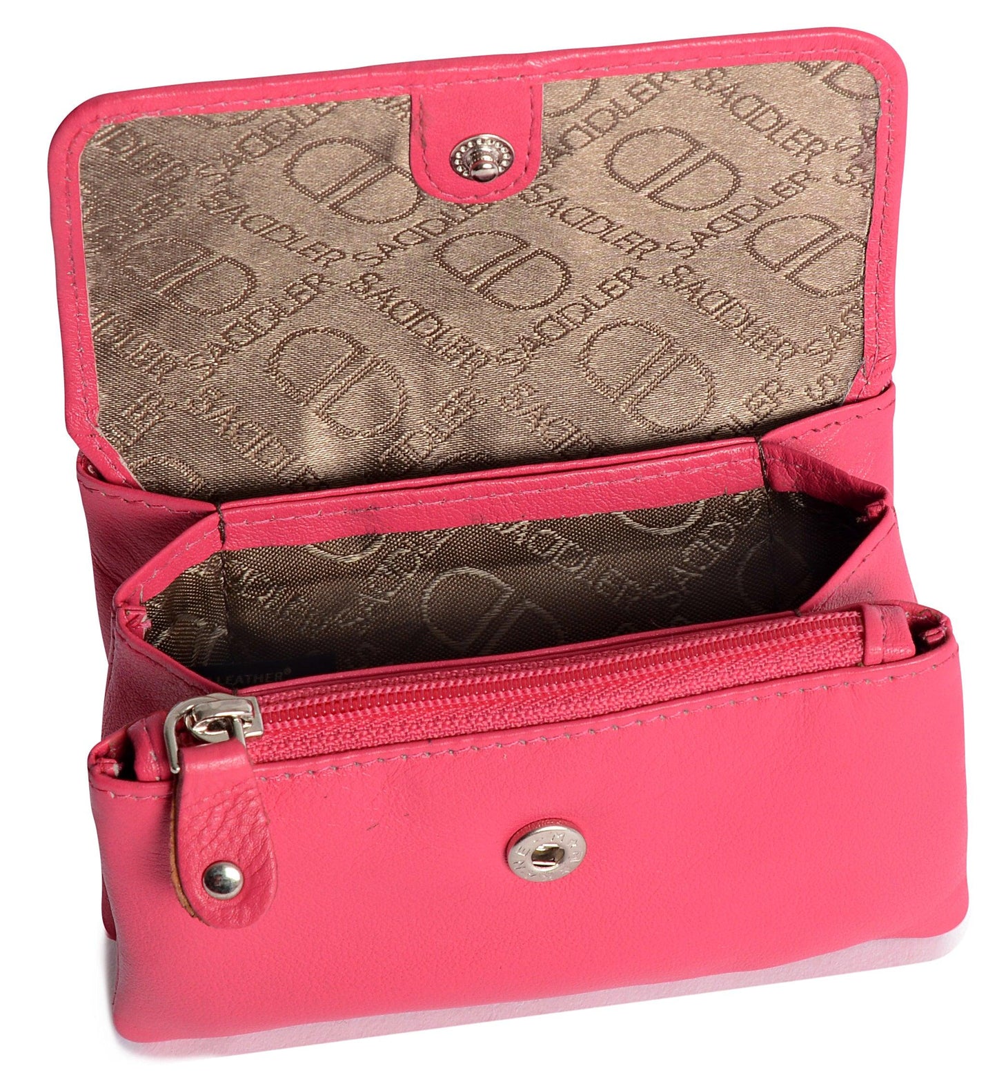 Spacious Leather Purse "Lily" – Handmade by Saddler | RFID Protected & Gift Boxed | Triple Gusset Design for Cards, Coins & Keys