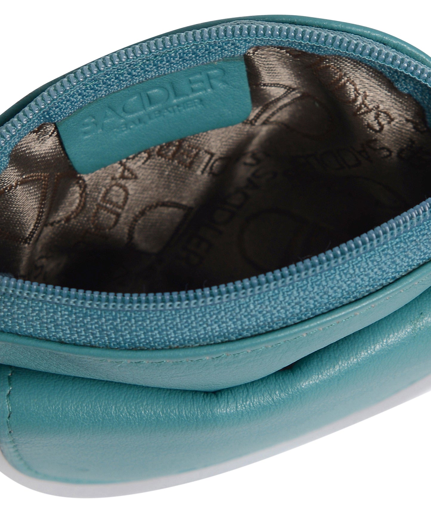 Compact Leather Zip-Top Coin Purse "Molly" – Handmade by Saddler | RFID Protected & Gift Boxed | With Front Pocket & Interior Key Ring