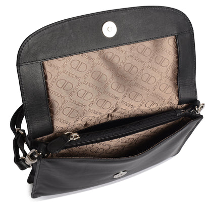 SADDLER Olivia 3-Section Leather Crossbody Bag & Clutch – Compact & Stylish - Gift Boxed