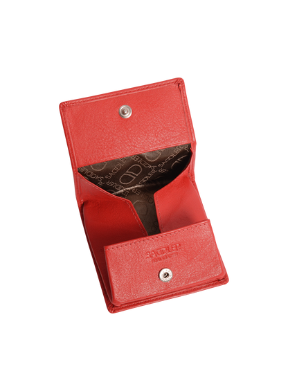 SADDLER POPPY Leather Square Mini Tray Purse