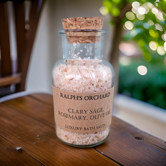 Vegan Bath Salts | Clary Sage, Rosemary & Olive Oil
