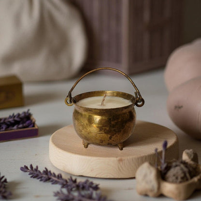 Vintage Salt Cellar Candle – Amber & Rock Salt