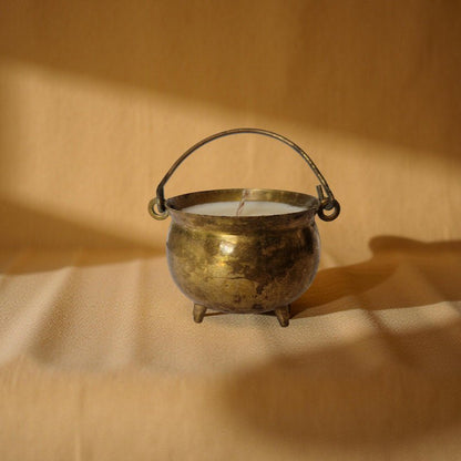 Vintage Salt Cellar Candle – Amber & Rock Salt