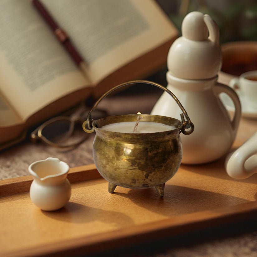 Vintage Salt Cellar Candle – Amber & Rock Salt