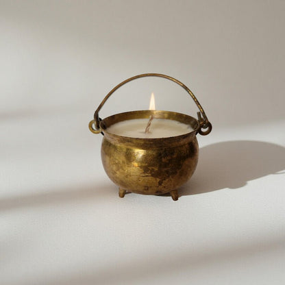 Vintage Salt Cellar Candle – Amber & Rock Salt