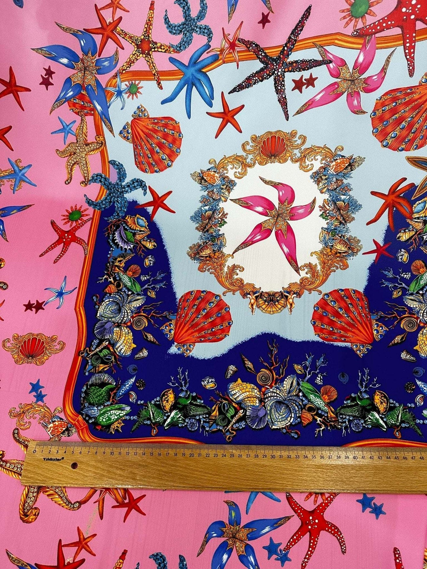 Coastal Sea Shell Fabric – Available in Satin, Crepe, Spandex & Chiffon | By Metre