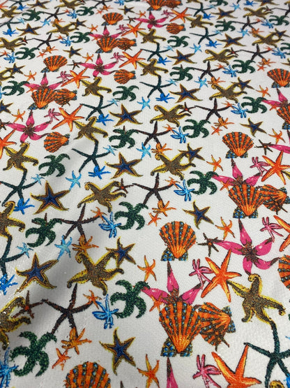 Sea Shell Pattern Sequin Fabric