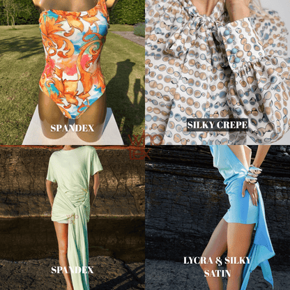 Sea Shell Pattern Sugar Chiffon Fabric