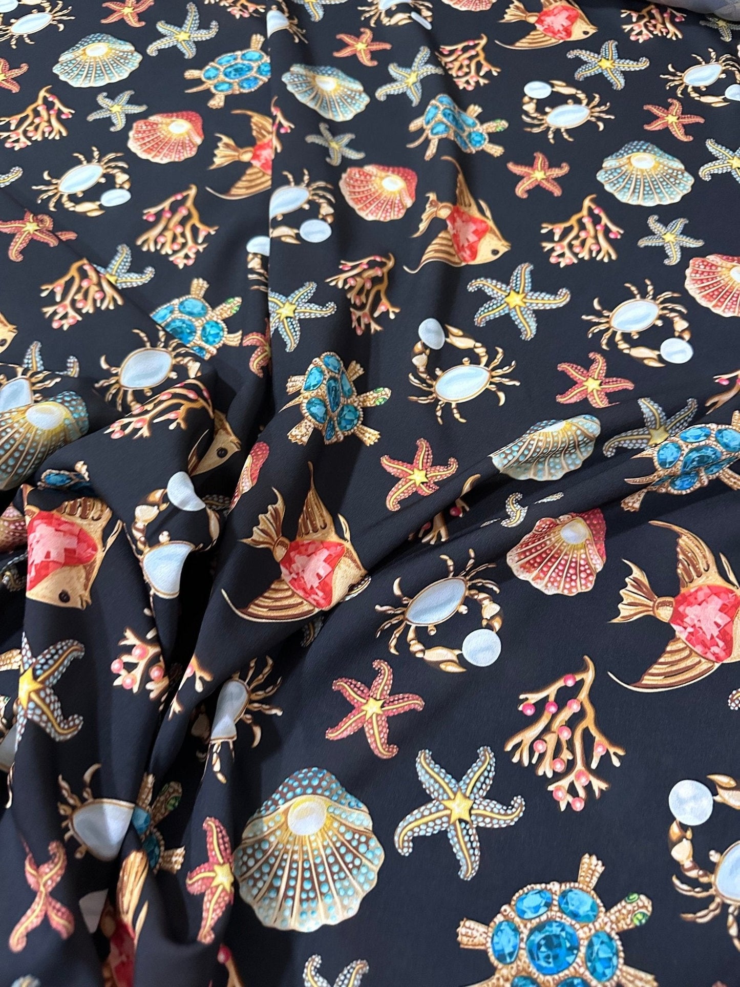 Sea Shell and Starfis Pattern Fabric