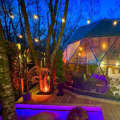 13M / 42FT Super Festoon Warm White Outdoor Plug-in Connectable LED String Lights