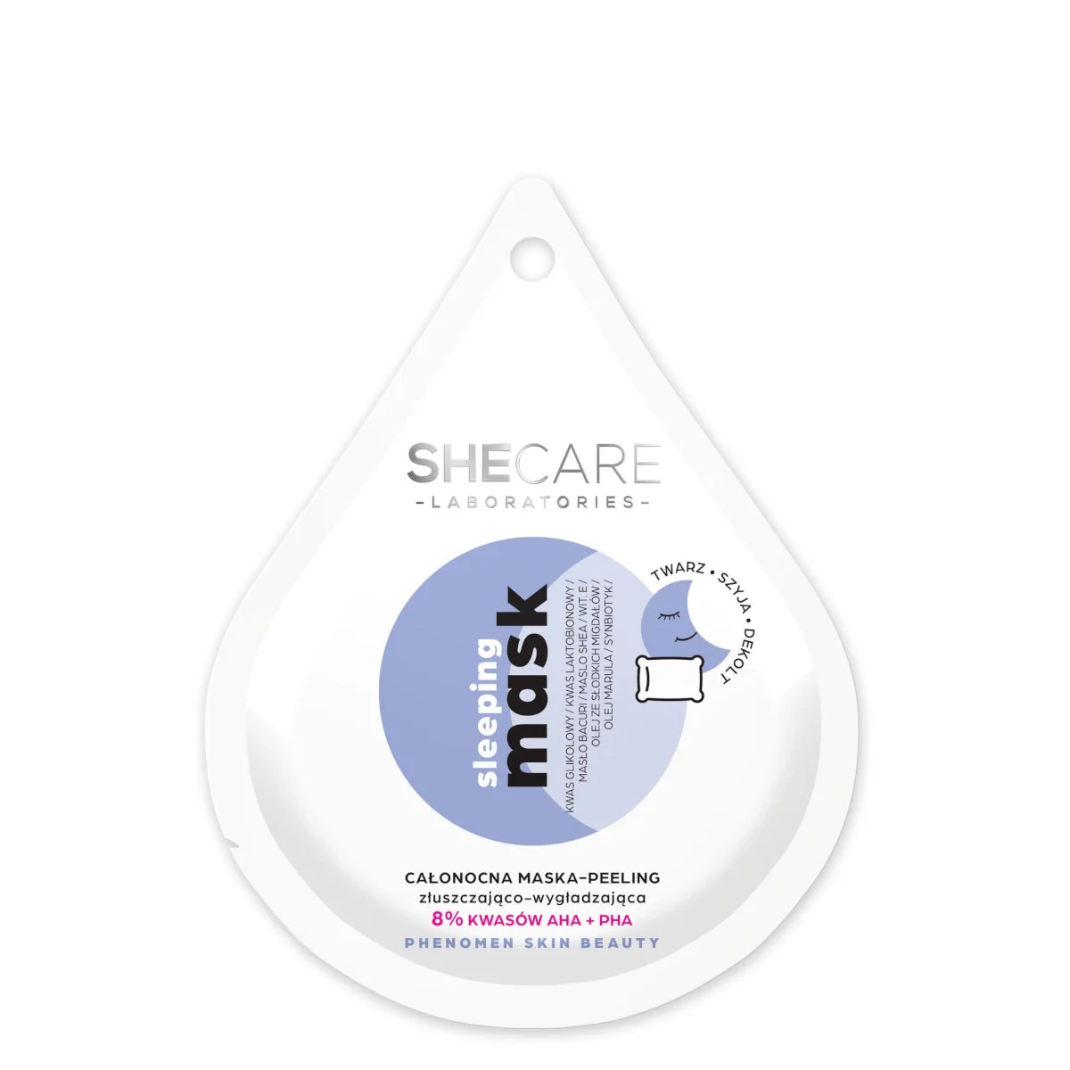 SHECARE Sleeping Mask All Night Mask - Peeling Exfoliating & Smoothing