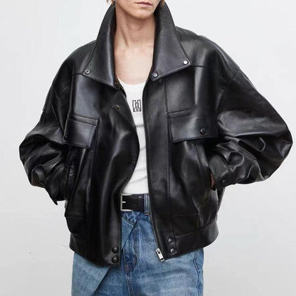Sheepskin Jacket - Retro Loose Chic