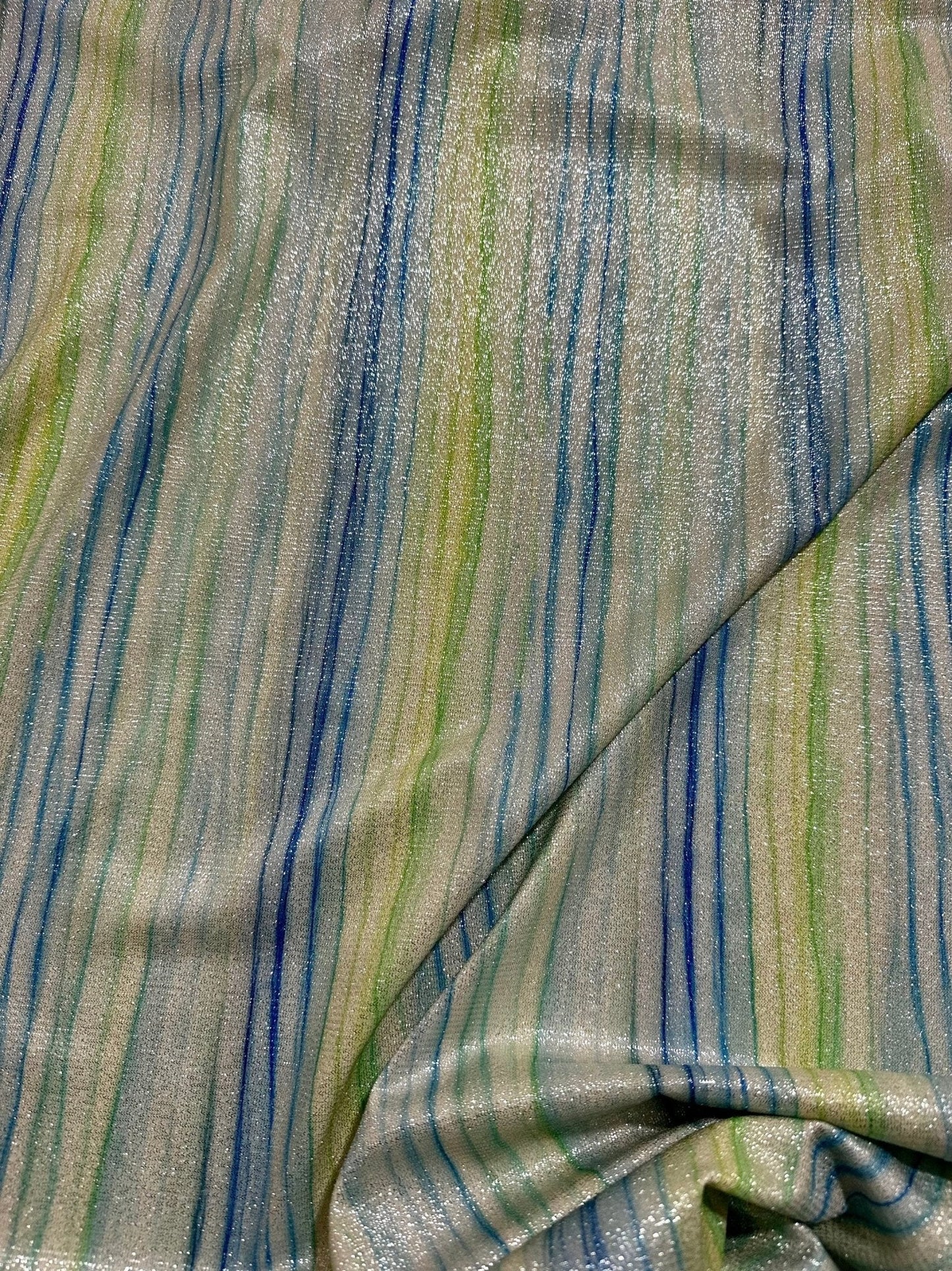 Striped Shimmer Lurex Fabric