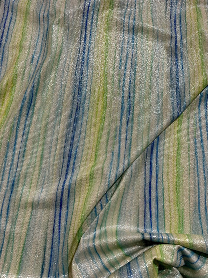 Striped Shimmer Lurex Fabric