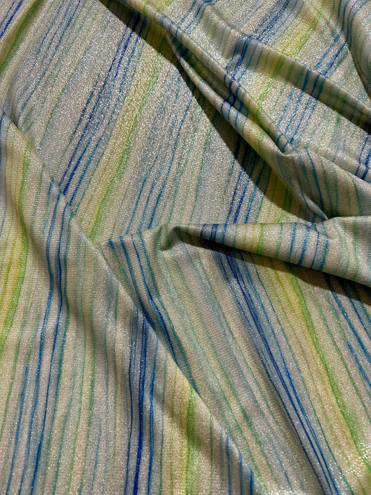 Striped Shimmer Lurex Fabric