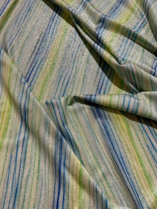 Striped Shimmer Lurex Fabric