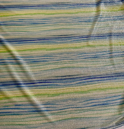 Striped Shimmer Lurex Fabric