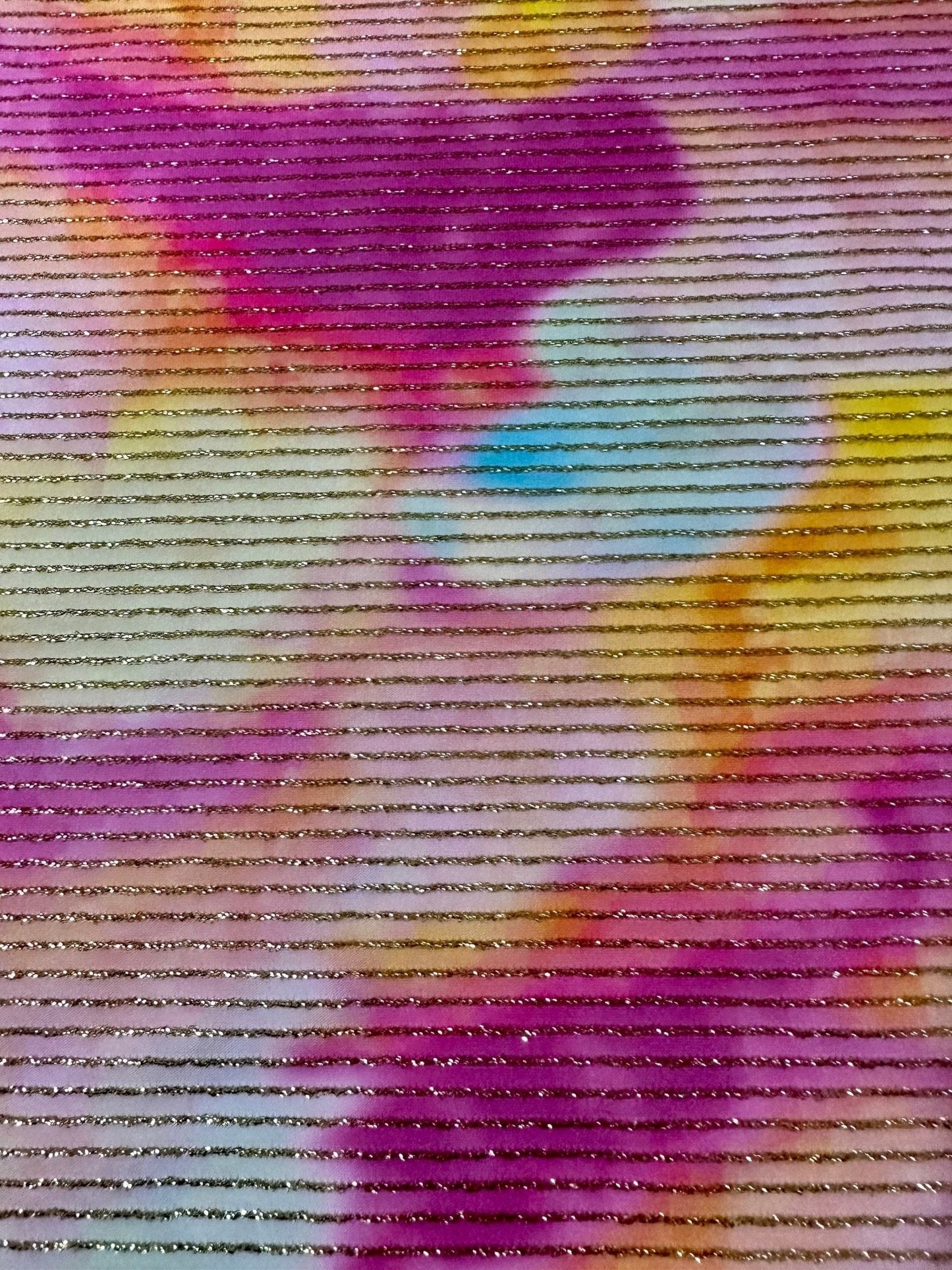 Shimmer Tie Dye Ottoman Fabric - Soft 4-Way Stretch for Stylish Decor