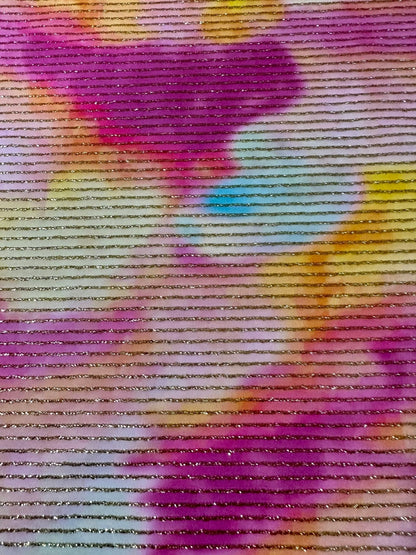 Shimmer Tie Dye Ottoman Fabric - Soft 4-Way Stretch for Stylish Decor