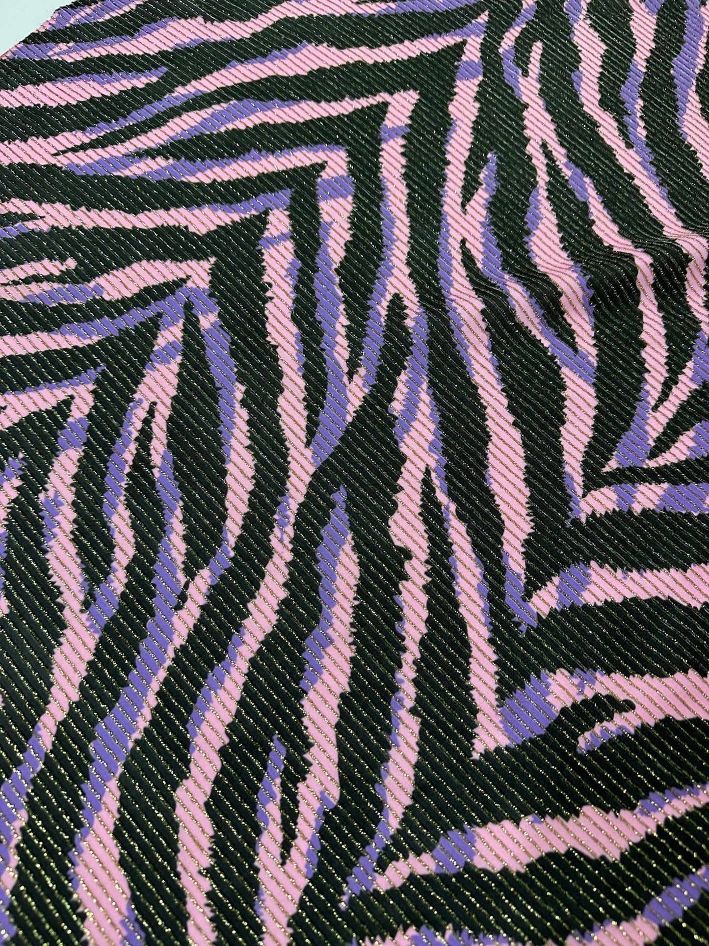 Zebra Pattern Shimmer Ottoman Fabric with