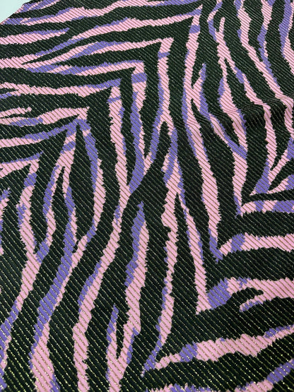 Zebra Pattern Shimmer Ottoman Fabric with