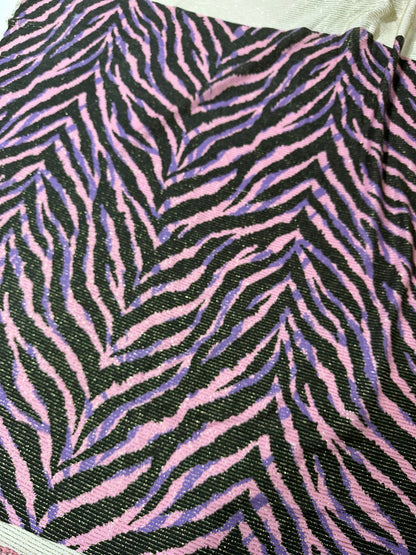 Zebra Pattern Shimmer Ottoman Fabric with